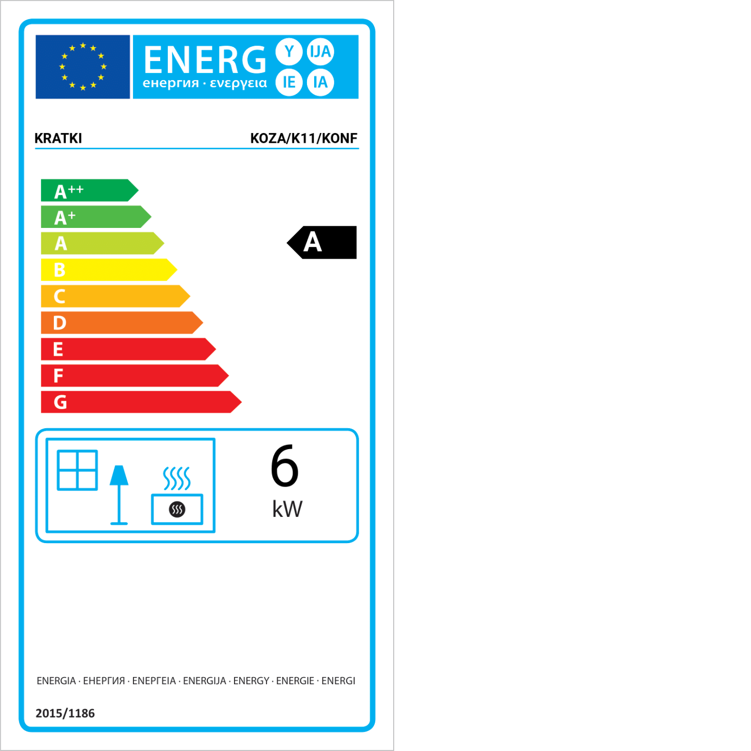 Чугунена печка на дърва Kratki Koza К11 – 6 kW