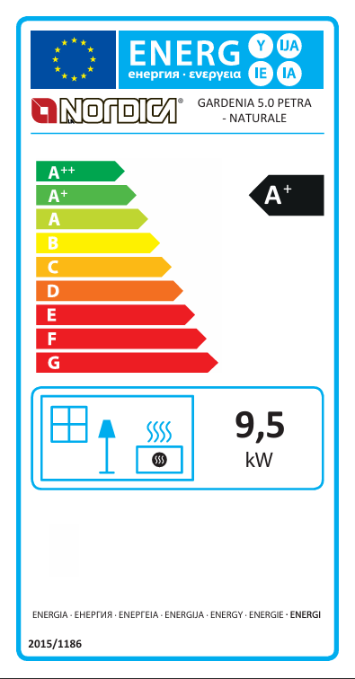 Готварска печка на дърва La Nordica GARDENIA 5.0 PETRA – 9.5 kW