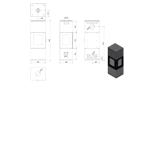 Печка на дърва Kratki Inga - 8.0 kW