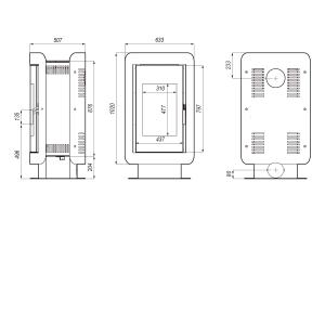 Печка на дърва Defro Home Oval