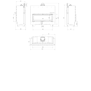 Камина на дърва за вграждане Kratki MB 120 - 20kW