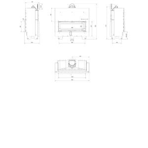 Камина на дърва за вграждане Kratki MB 100 - 14kW