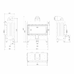 Камина на дърва за вграждане Kratki Lucy – 12~16 kW