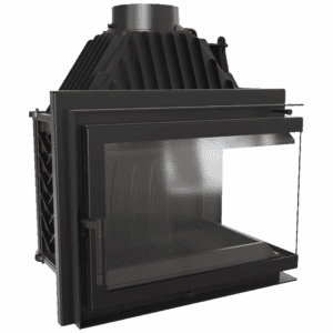 Ъглова камина на дърва за вграждане Kratki Simple – 15.0 kW