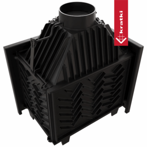 Ъглова камина на дърва за вграждане Kratki Simple – 15.0 kW