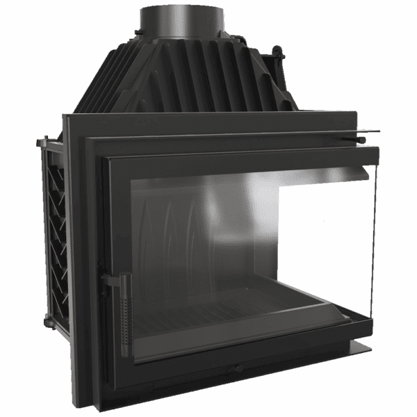 Ъглова камина на дърва за вграждане Kratki Simple – 15.0 kW