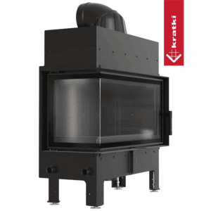 Ъглова камина за вграждане на дърва Kratki Floki – 8~12 kW