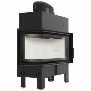 Ъглова камина за вграждане на дърва Kratki Floki – 8~12 kW