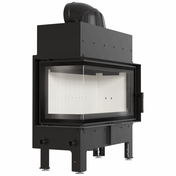 Ъглова камина за вграждане на дърва Kratki Floki – 8~12 kW
