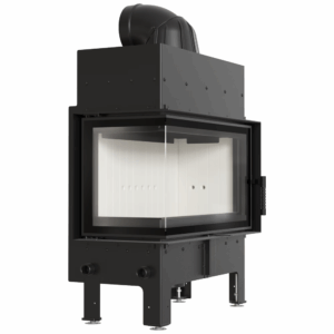 Ъглова камина за вграждане на дърва Kratki Floki – 8~12 kW