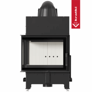 Ъглова камина за вграждане на дърва Kratki Floki – 8~12 kW